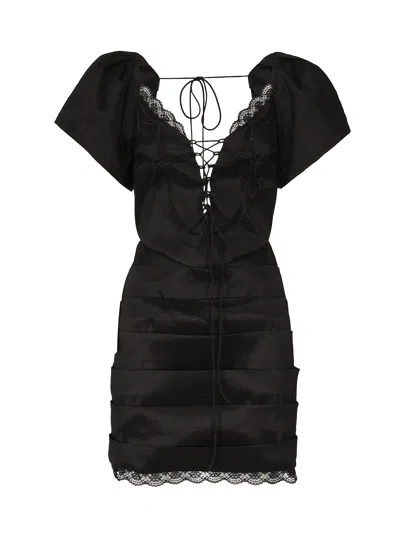 For Love &amp; Lemons Singrid Mini Dress In Black