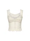 For Love &amp; Lemons Waverly Lace Top In White