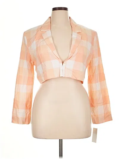 Pre-owned For Love & Lemons 3/4 Sleeve Button Down Shirt In Orange