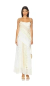 For Love & Lemons Abigail Maxi Dress In White