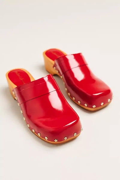 For Love & Lemons Adahlia Clogs In Red
