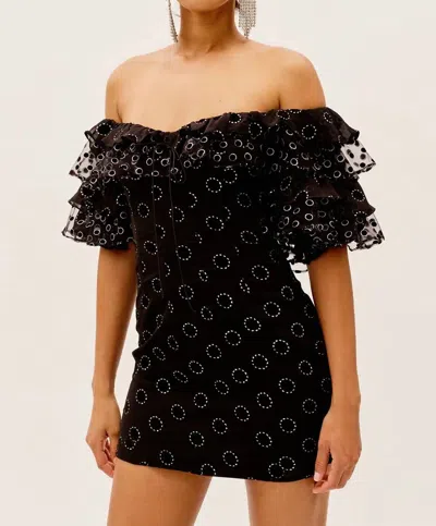 For Love & Lemons Adella Party Dress In Metallic In Multi
