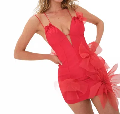 For Love & Lemons Alberta Mini Dress In Red