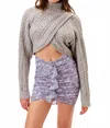 For Love & Lemons Annabelle Mini Skirt In Grey In Gray