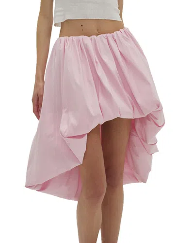 For Love & Lemons Anya Bubble Midi Skirt In Red