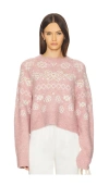 For Love & Lemons Arabella Pullover Sweater In Pink