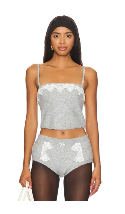 For Love & Lemons Arinah Tank In Grey