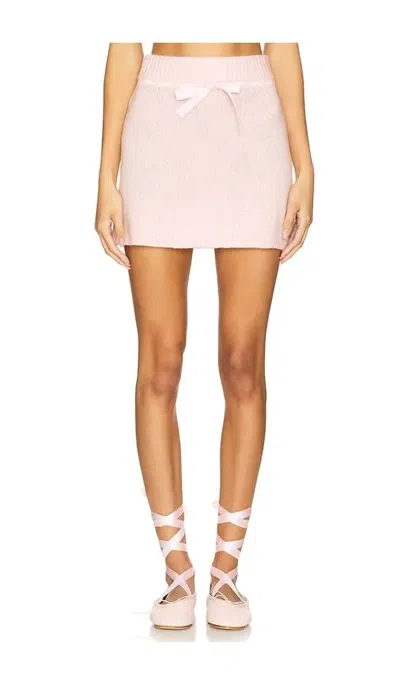 For Love & Lemons As If Mini Skirt In Pink