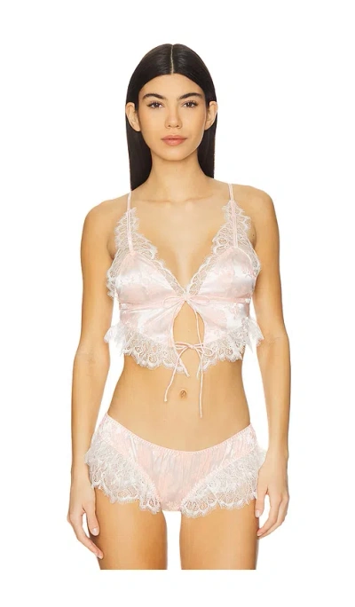 For Love & Lemons Audrey Jacquard Top In Neutral