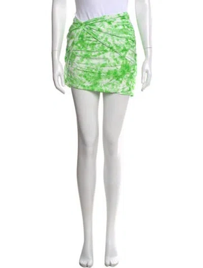 Pre-owned For Love & Lemons Bamboo Mini Skirt In White
