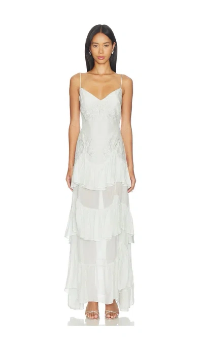 For Love & Lemons Bayview Bow Maxi Dress In White