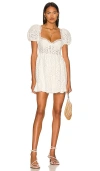 For Love & Lemons Becca Mini Dress In White