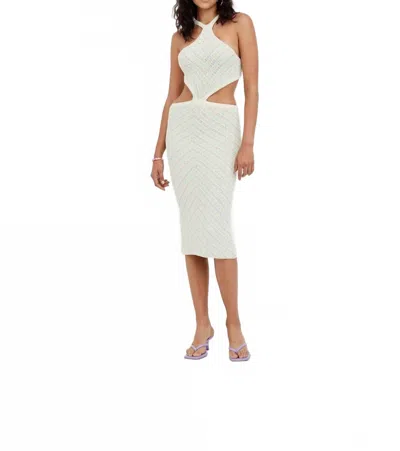 For Love & Lemons Bette Midi Dress In Purple In White