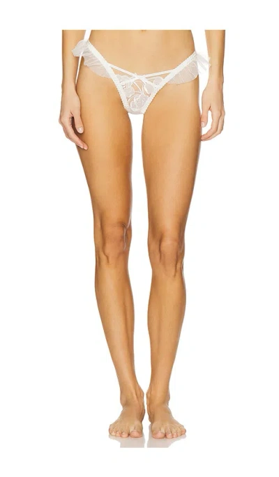 For Love & Lemons Blushing Blooms Thong Panty In White