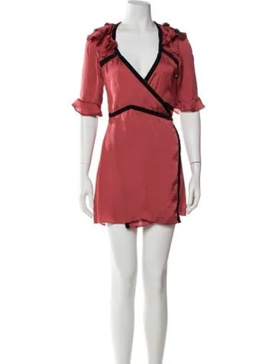 Pre-owned For Love & Lemons Bow Accents Nightgown In Red