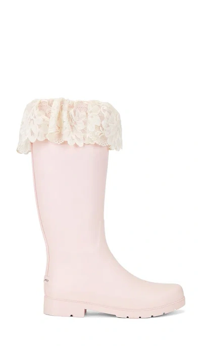 For Love & Lemons Brigitta Rainboot In Pink