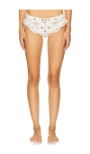 For Love & Lemons Butterfly Lace Ruffle Cheeky Panty In White