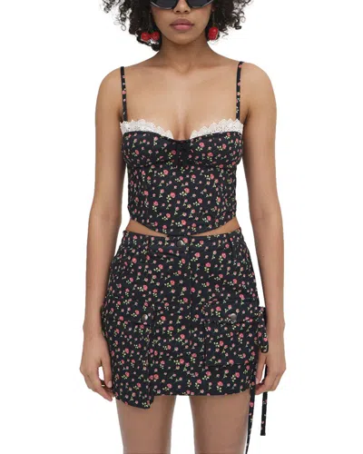 For Love & Lemons Camille Mini Skirt In Multi