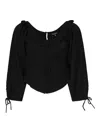 For Love & Lemons Harlow Shirt In Black