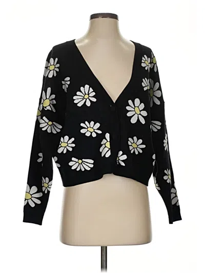 Pre-owned For Love & Lemons Cardigan Sweater In Black