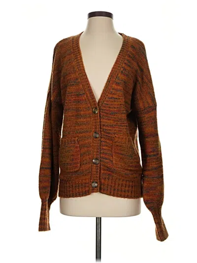 Pre-owned For Love & Lemons Cardigan Sweater In Brown
