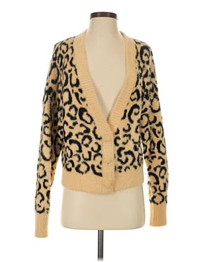 Pre-owned For Love & Lemons Cardigan Sweater In Brown