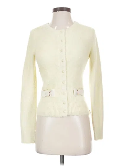 Pre-owned For Love & Lemons Cardigan Sweater In Ivory