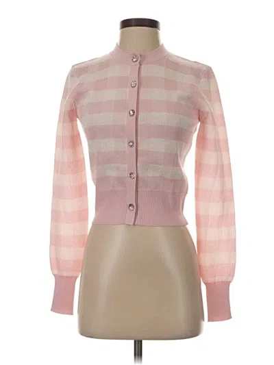Pre-owned For Love & Lemons Cardigan Sweater In Pink
