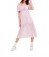 For Love & Lemons Carmela Midi Dress In Purple In Pink