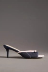 For Love & Lemons Cassandra Denim Kitten Heels