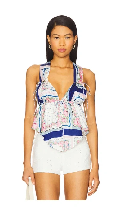 For Love & Lemons Cassandra Top In Multi