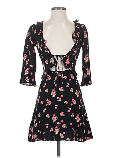 Pre-owned For Love & Lemons Casual Dress In Black