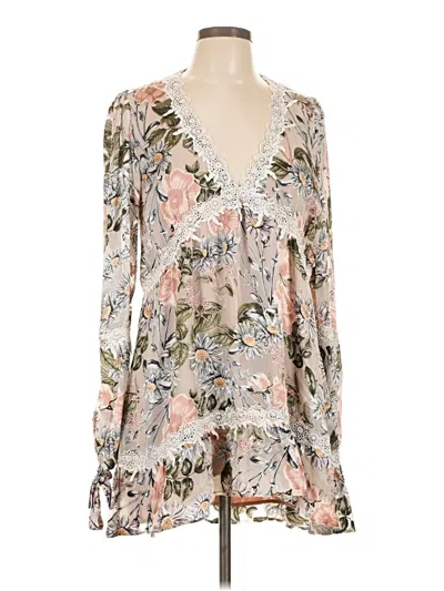 Pre-owned For Love & Lemons Casual Dress In Brown