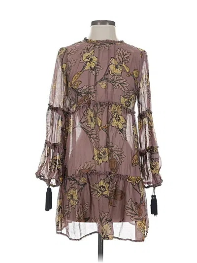 Pre-owned For Love & Lemons Casual Dress In Brown