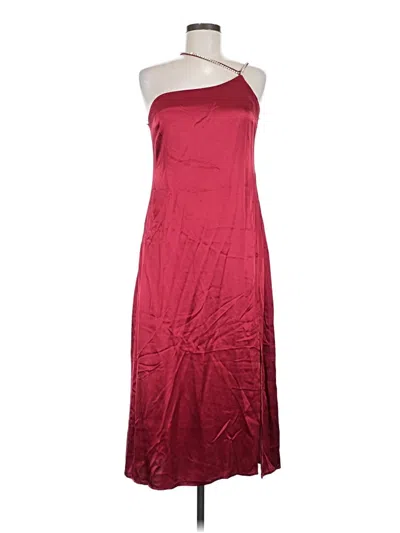 Pre-owned For Love & Lemons Casual Dress In Burgundy