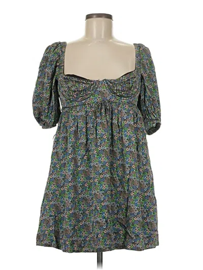 Pre-owned For Love & Lemons Casual Dress In Green