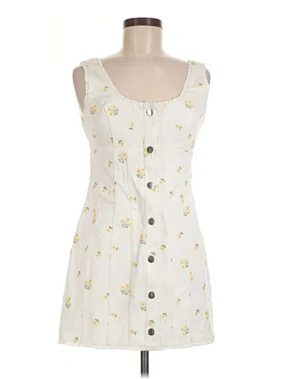 Pre-owned For Love & Lemons Casual Dress In Ivory