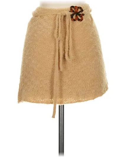 Pre-owned For Love & Lemons Casual Skirt In Tan