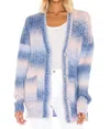 For Love & Lemons Celeste Ombre Stripe Cardigan In Blue In Blue