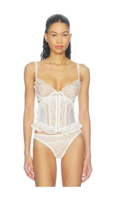 For Love & Lemons Chantilly Underbust Corset In White