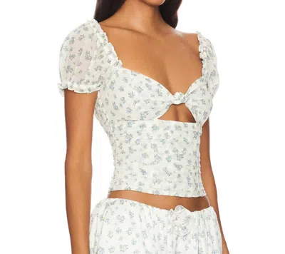 For Love & Lemons Chateau Top In White