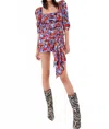 For Love & Lemons Chiara Midi Dress In Purple In Multi