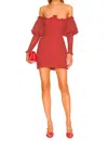 For Love & Lemons Clarisse Mini Dress In Red In Red