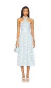 For Love & Lemons Claudette Gingham Midi Dress In Multi