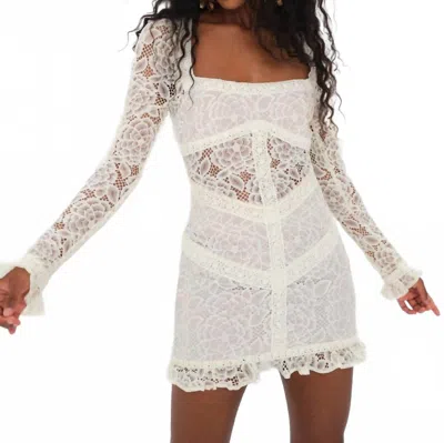 For Love & Lemons Cleo Mini Dress In Ivory