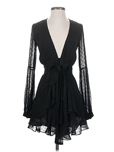 Pre-owned For Love & Lemons Cocktail Dress In Black