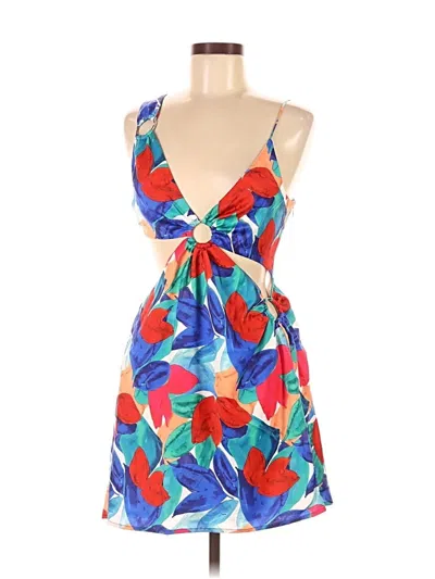 Pre-owned For Love & Lemons Cocktail Dress In Blue