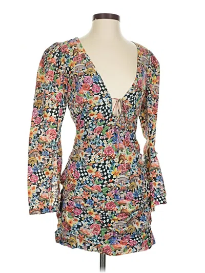 Pre-owned For Love & Lemons Cocktail Dress In Gray
