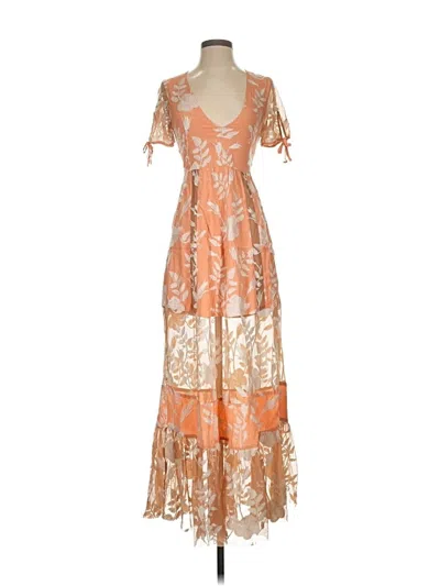 Pre-owned For Love & Lemons Cocktail Dress In Orange