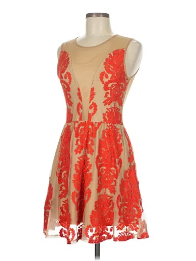 Pre-owned For Love & Lemons Cocktail Dress In Orange
